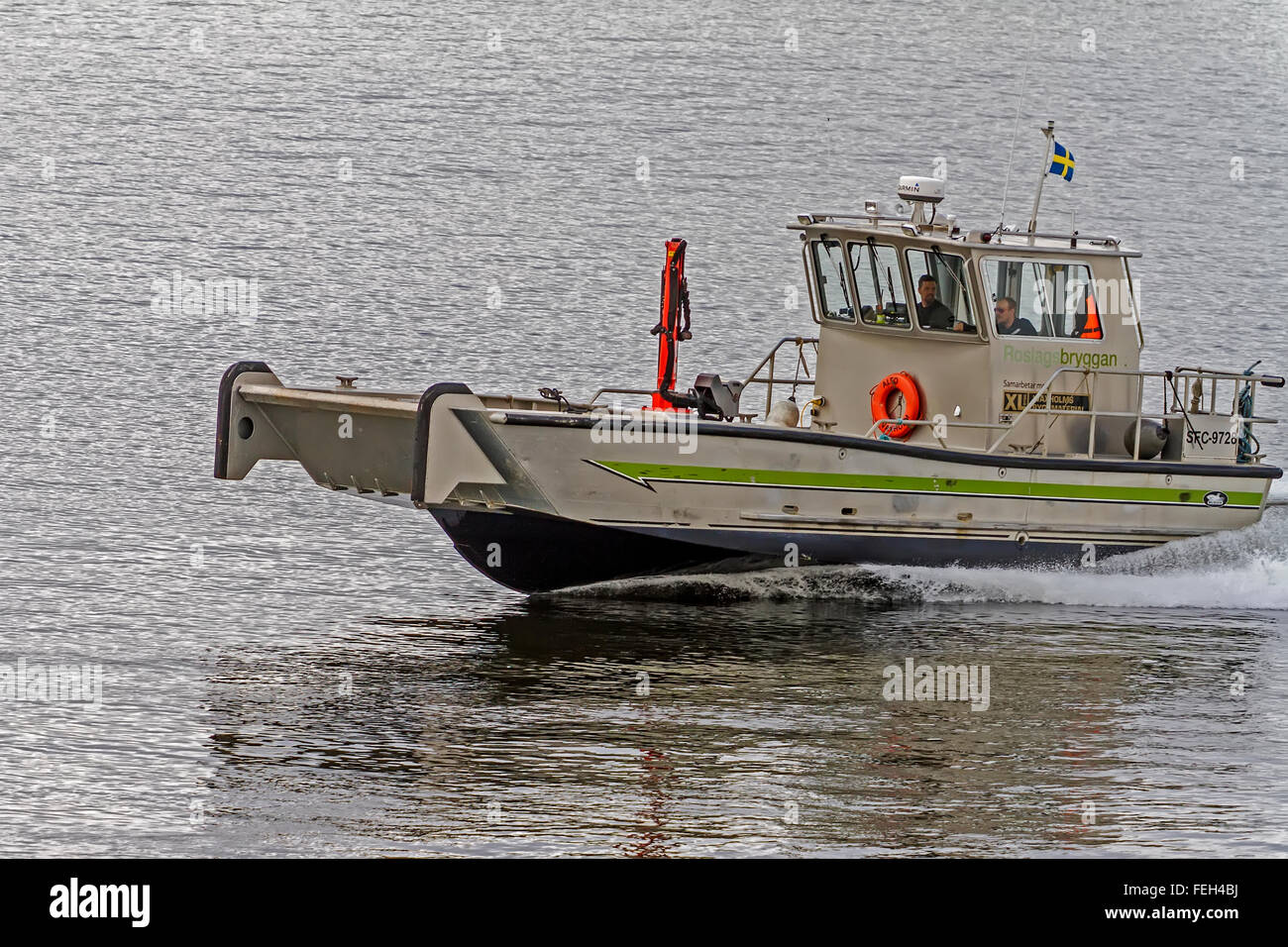 Kleine Landungsboote Boot Stockholm Schweden Stockfoto