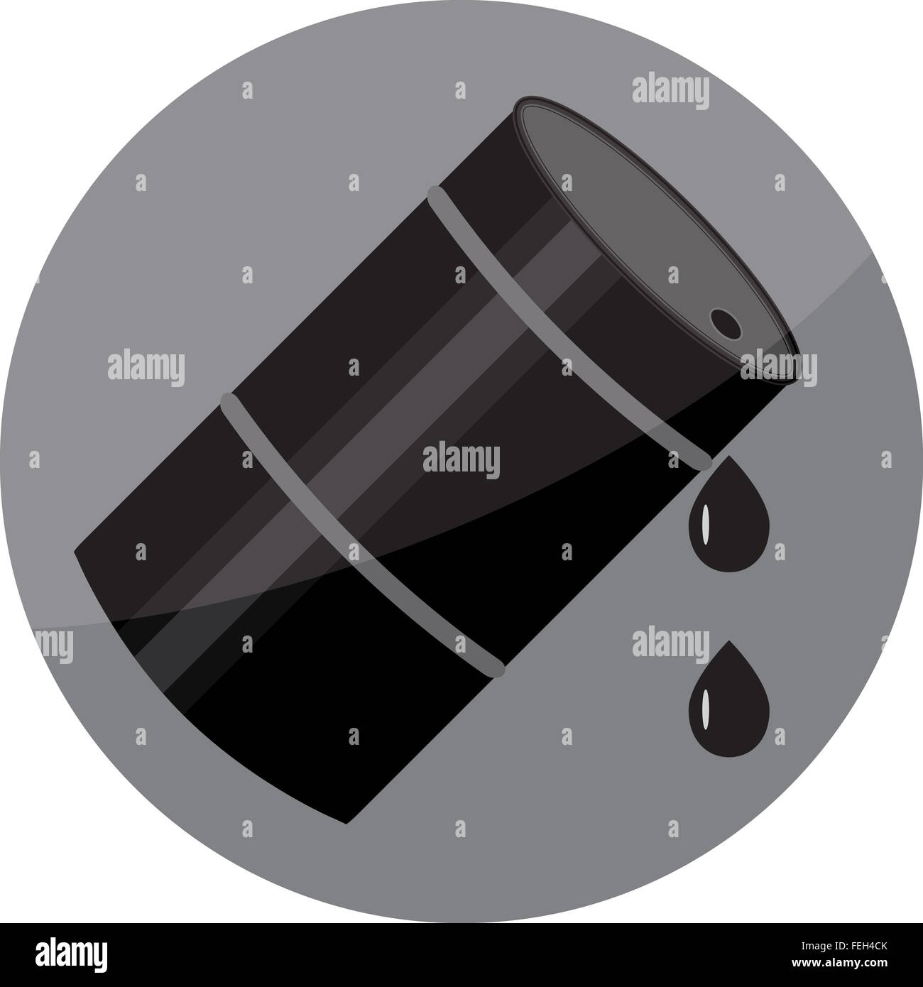 Flache Symbol Barrel Erdöl. Benzin-Industrie, schwarzes Öl, Brennstoffenergie, Fass Tank, Behälter oder Keg-Speicher. Vektor Kunst abstrakte unus Stockfoto