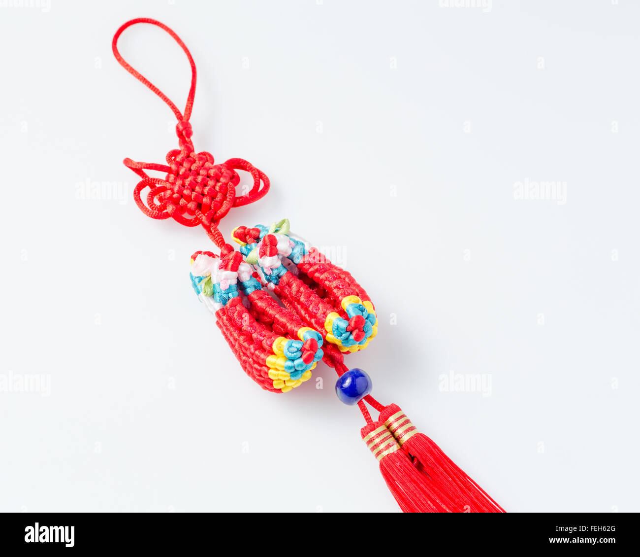 Traditionelle chinesische Glücksknoten Schuhe ornament Stockfoto