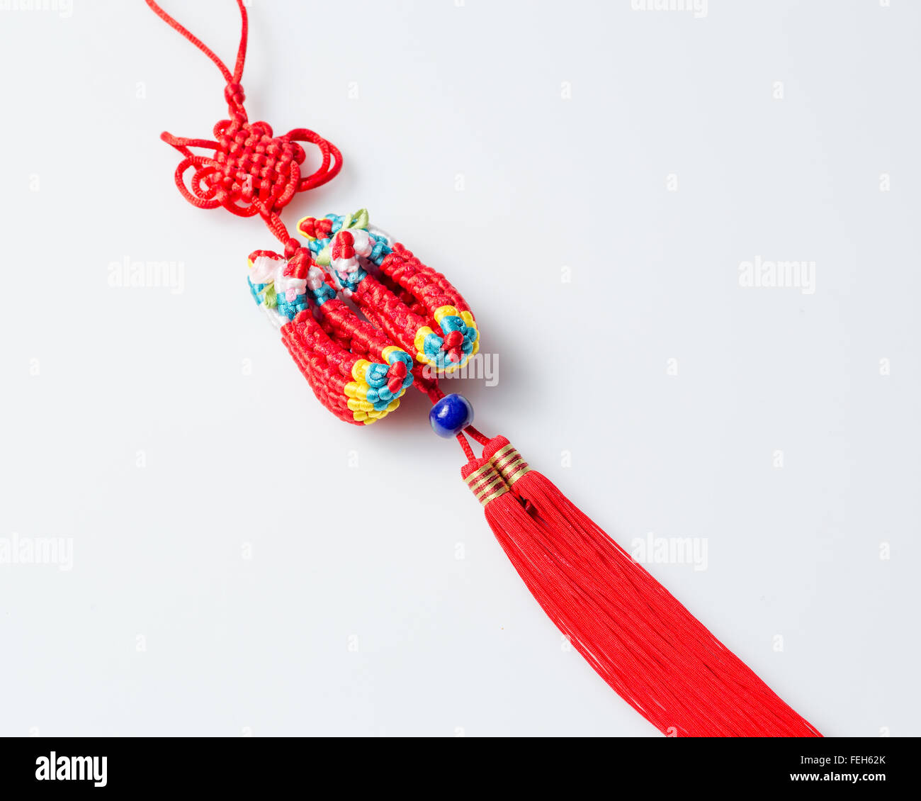 Traditionelle chinesische Glücksknoten Schuhe ornament Stockfoto