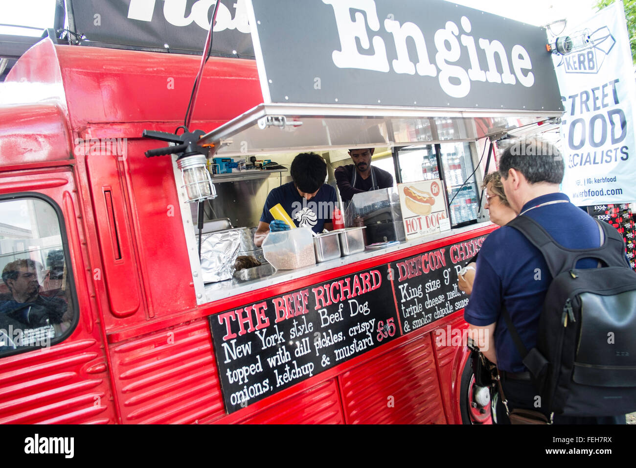 Straßenmarkt Essen Southbank Kultur London UK Stockfoto