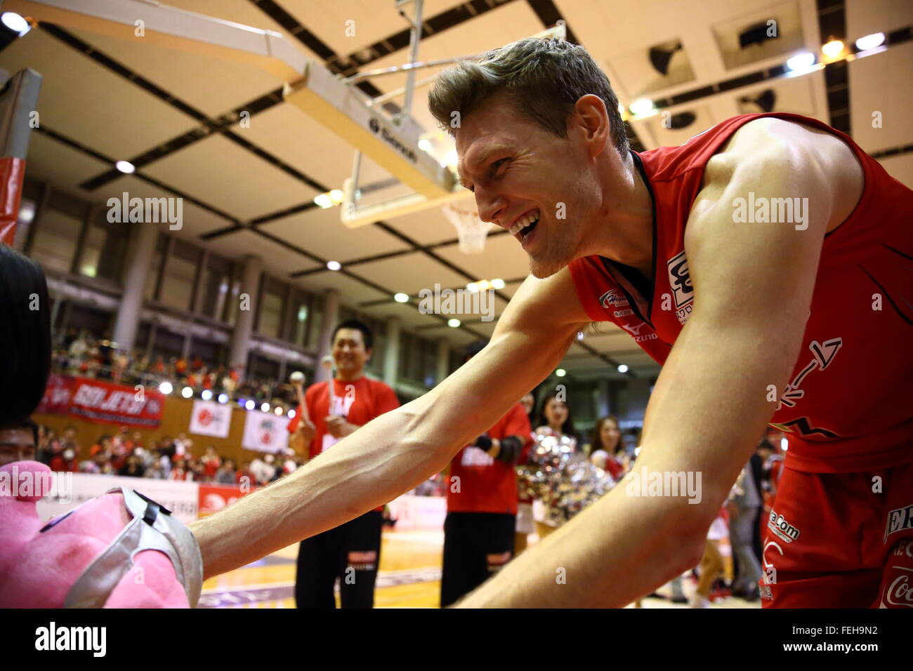 Clint Chapmen (Jets), 7. Februar 2016 - Basketball: Nationale Basketball-Liga "NBL" 2015-2016 zwischen Chiba Jets 70 69 HIROSHIMA Libellen am Gymnasium Yachiyo City, Chiba, Japan.  (Foto: AFLO SPORT) Stockfoto