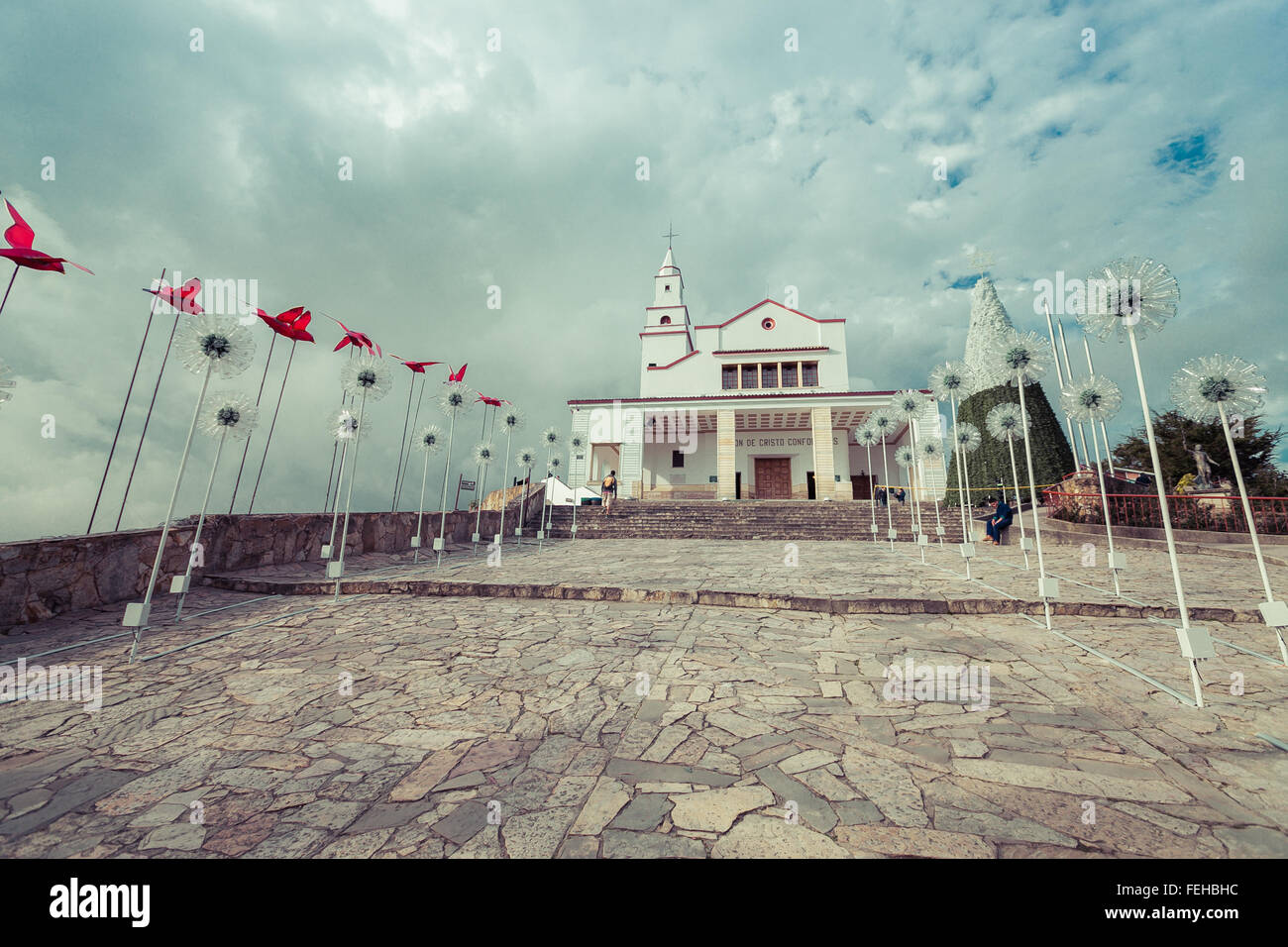 katholische Kirche oben auf dem Berg, Bogota, Kolumbien, Lateinamerika Stockfoto katholische Kirche oben auf dem Berg, Bogota, Kolumbien, Lateinamerika Stockfoto