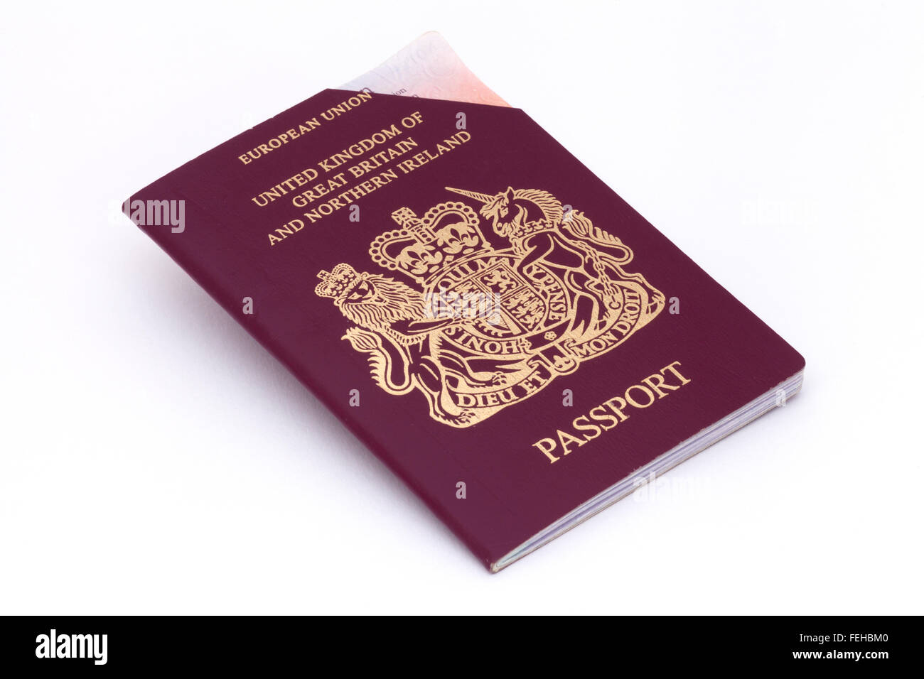 Abgelaufene UK EU-Reisepass Stockfoto