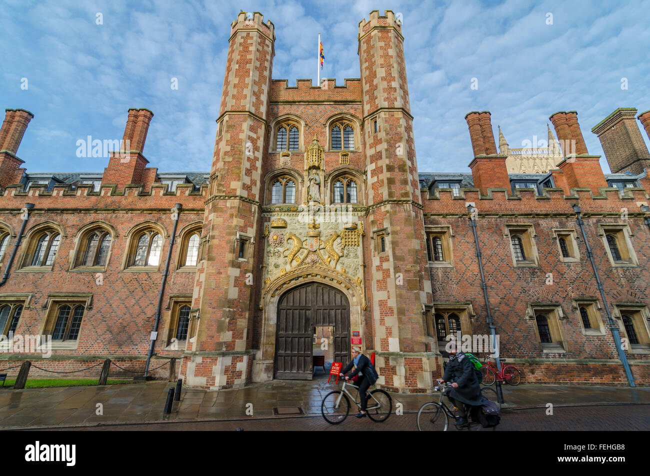 Große Tor, Str. Johns Hochschule, Cambridge, UK Stockfoto