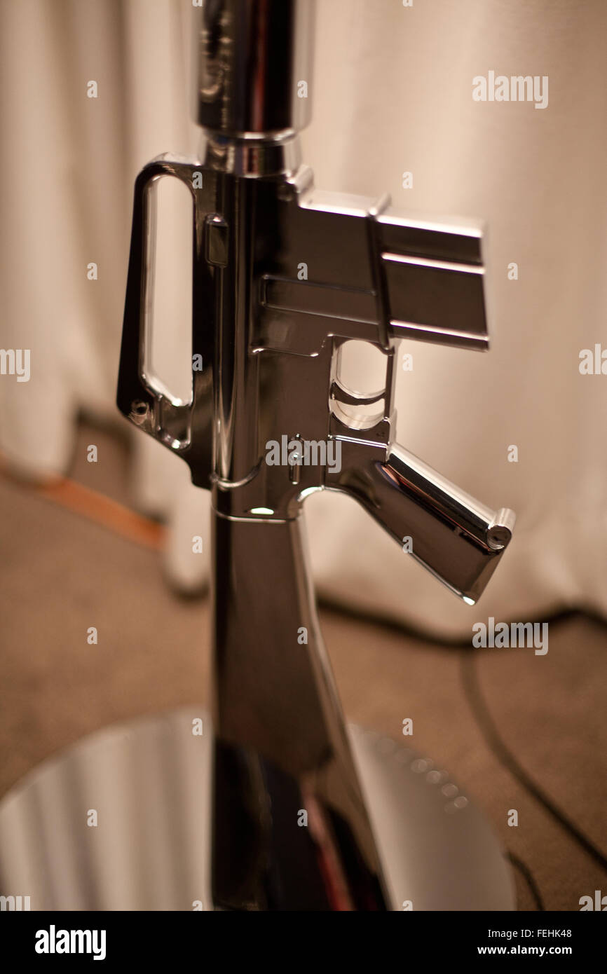 Pistole Detail im Stuhl im SLS Hotel, Beverly Hills, Kalifornien. Stockfoto