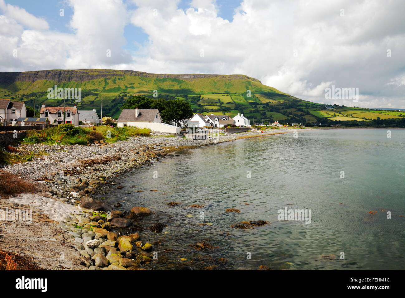 der Lurigethan Berg in der Nähe von Glenariff und Waterfoot, County Antrim, Irland Stockfoto