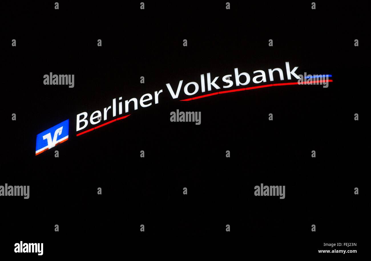 Der Berliner Volksbank eG mit Sitz in Berlin ist eines der größten Genossenschaftsbanken in Deutschland. Oktober 2015 Stockfoto