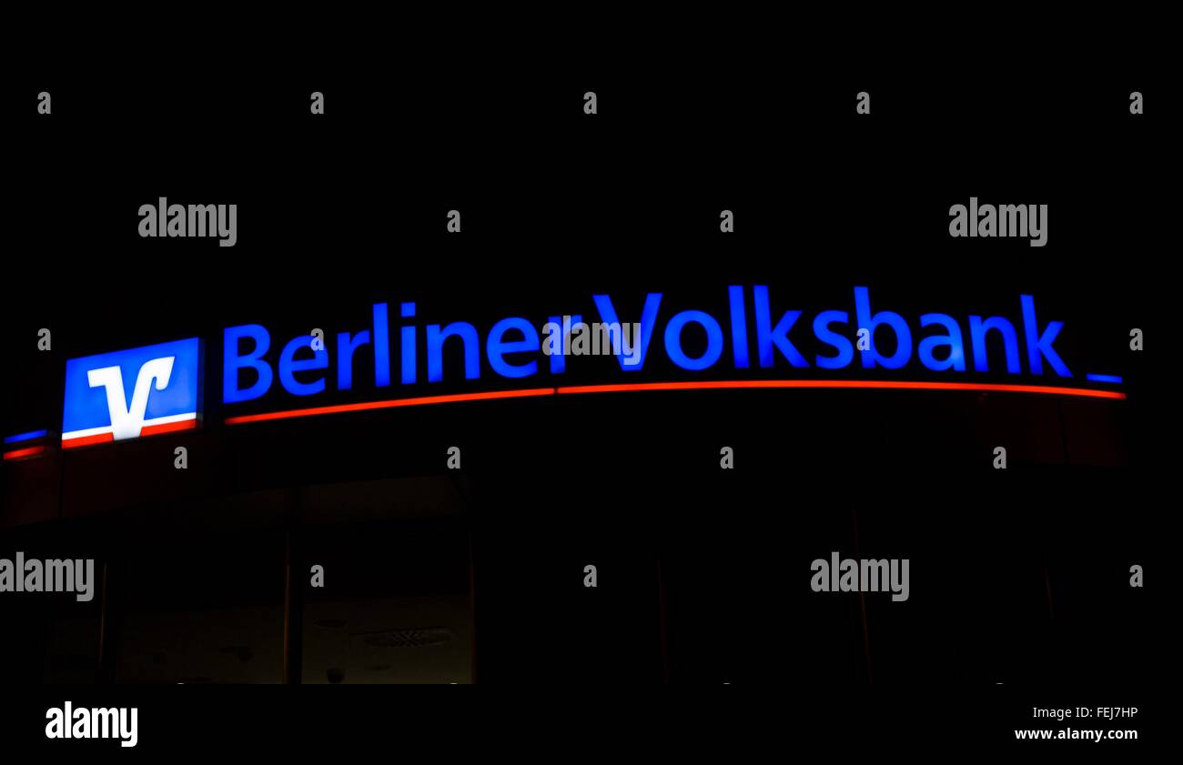 Der Berliner Volksbank eG mit Sitz in Berlin ist eines der größten Genossenschaftsbanken in Deutschland. Oktober 2015 Stockfoto