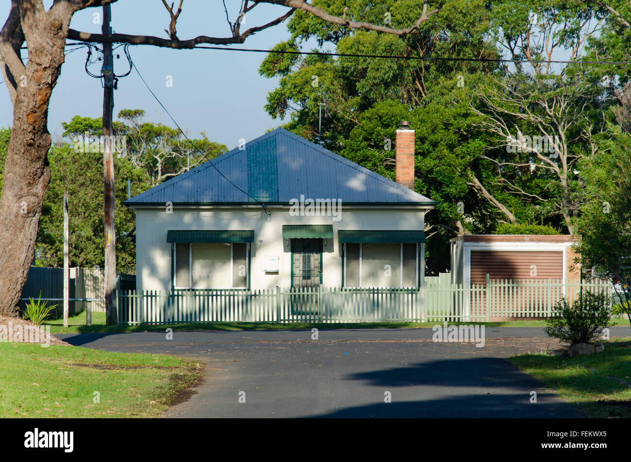Hütten der Currarong an der südlichen Küste von New South Wales in Australien Stockfoto