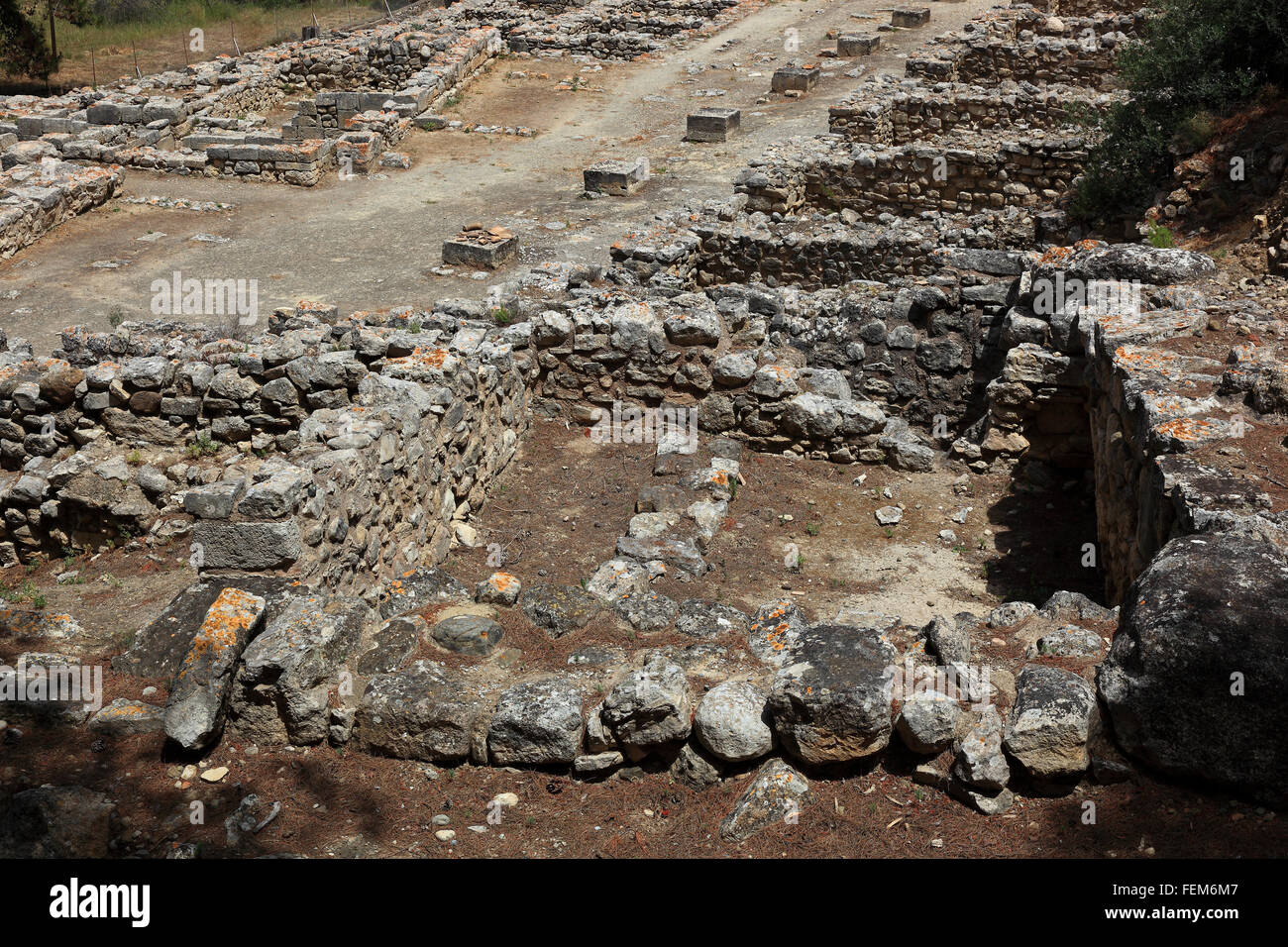 Kreta, archäologische Ausgrabungsstätte von Agida Triada, Teil des Bereichs Mionischen Palast Stockfoto