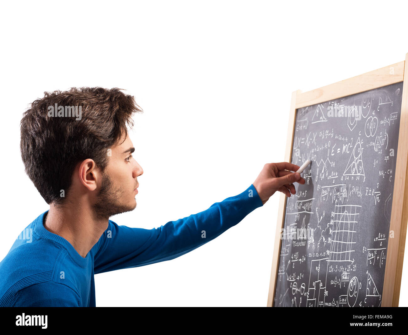 Studie über blackboard Stockfoto
