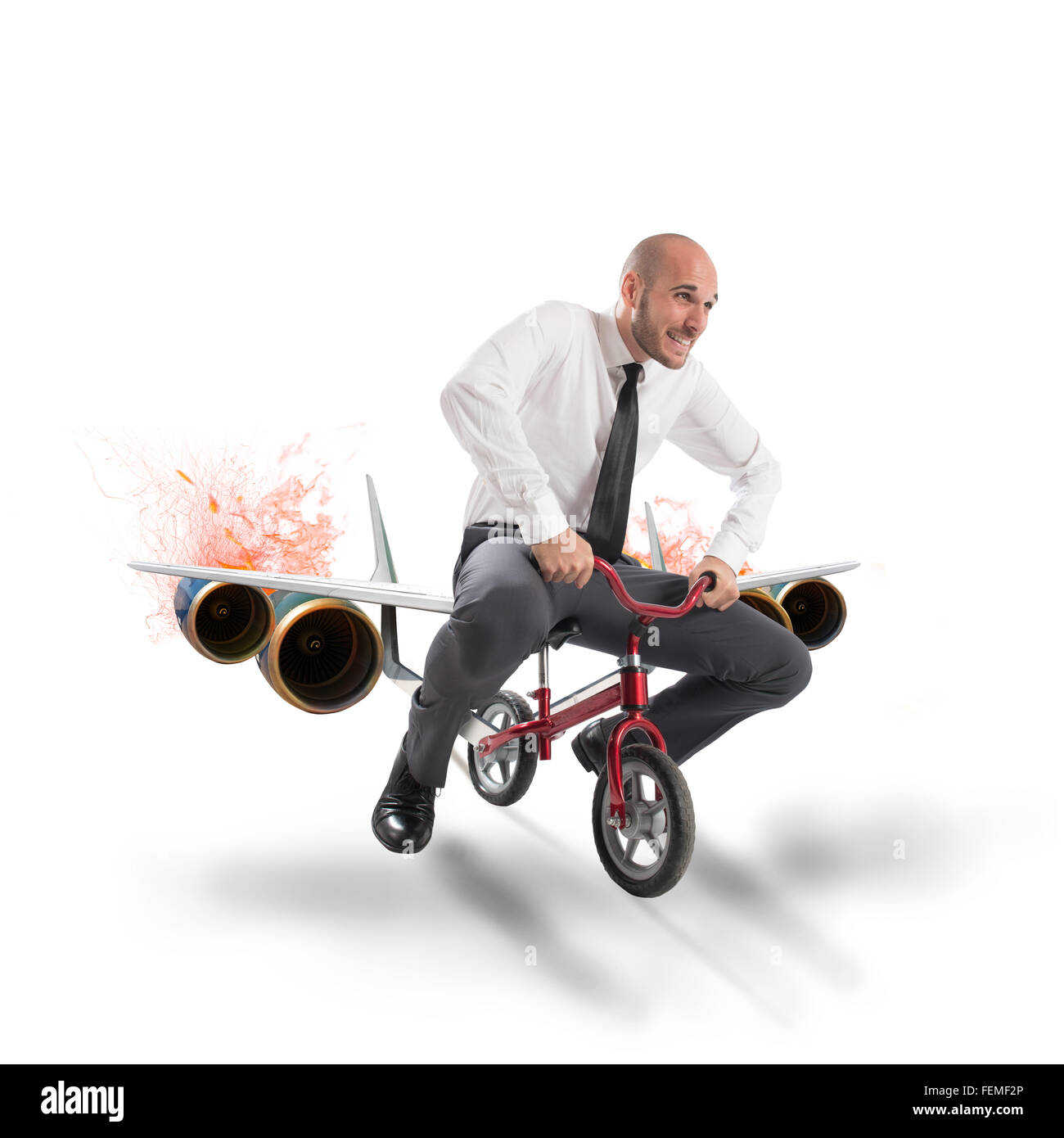 Flugzeug-Fahrrad Stockfoto