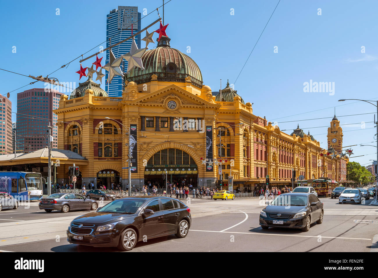 Flinders Street Station, Melbourne, Australien Stockfoto