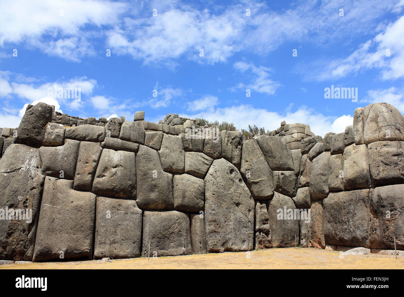 Ruinen von Sacsayhuaman, Cusco, Peru Stockfoto