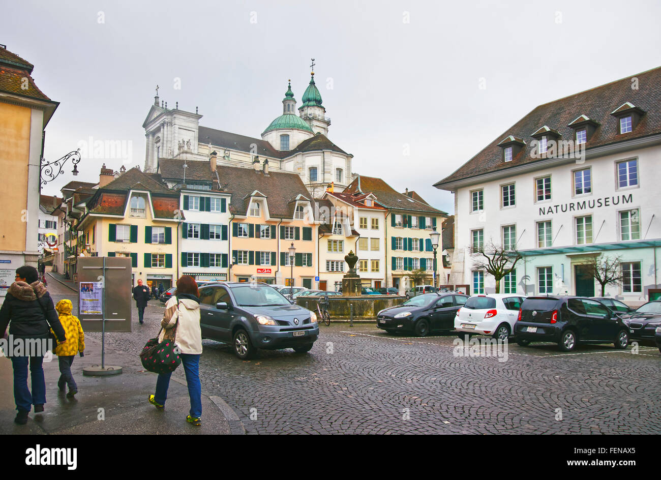 SOLOTHURN, Schweiz 2. Januar 2015 Streetview des Heiligen Ursus