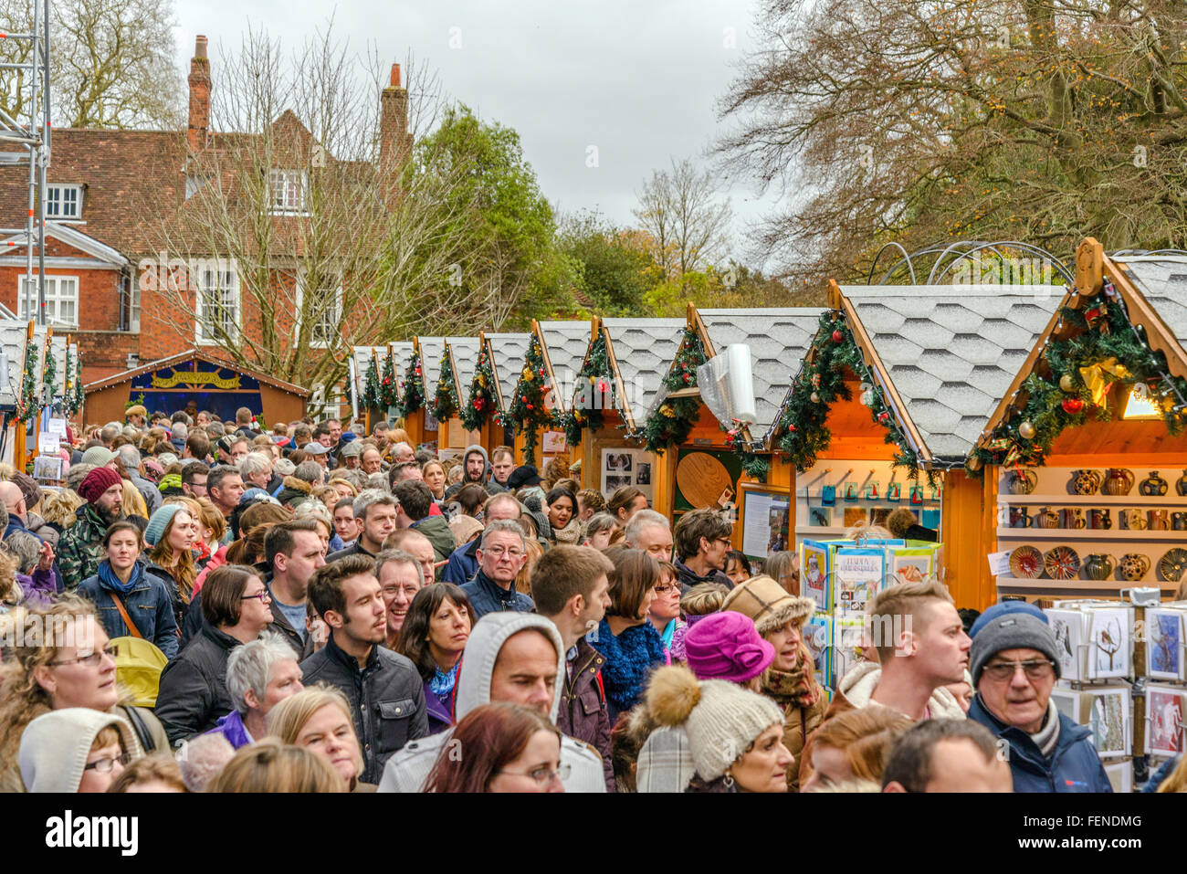 Weihnachtsmarkt in Winchester Stockfoto