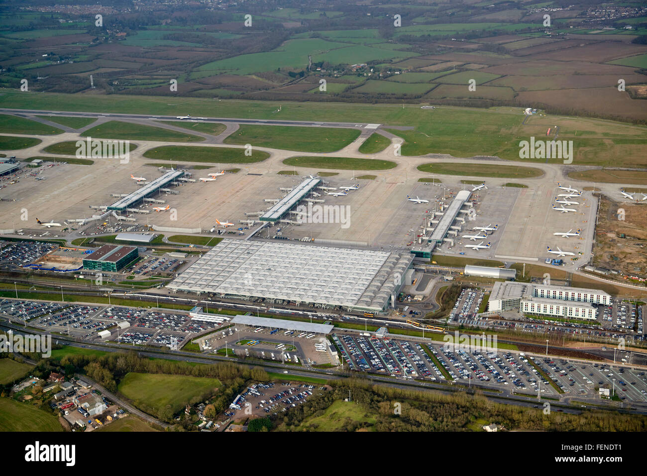 Flughafen London-Stansted, Südost-England Stockfoto