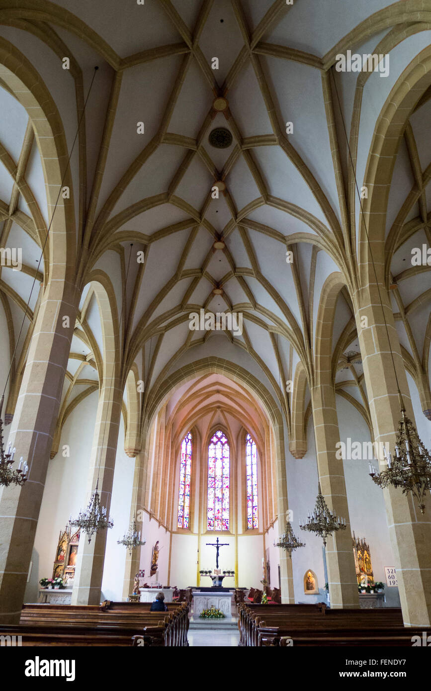 Kirche-Franziskanerkloster innen, UNESCO-Weltkulturerbe Stadt Graz - Altstadt, Steiermark, Austria Stockfoto