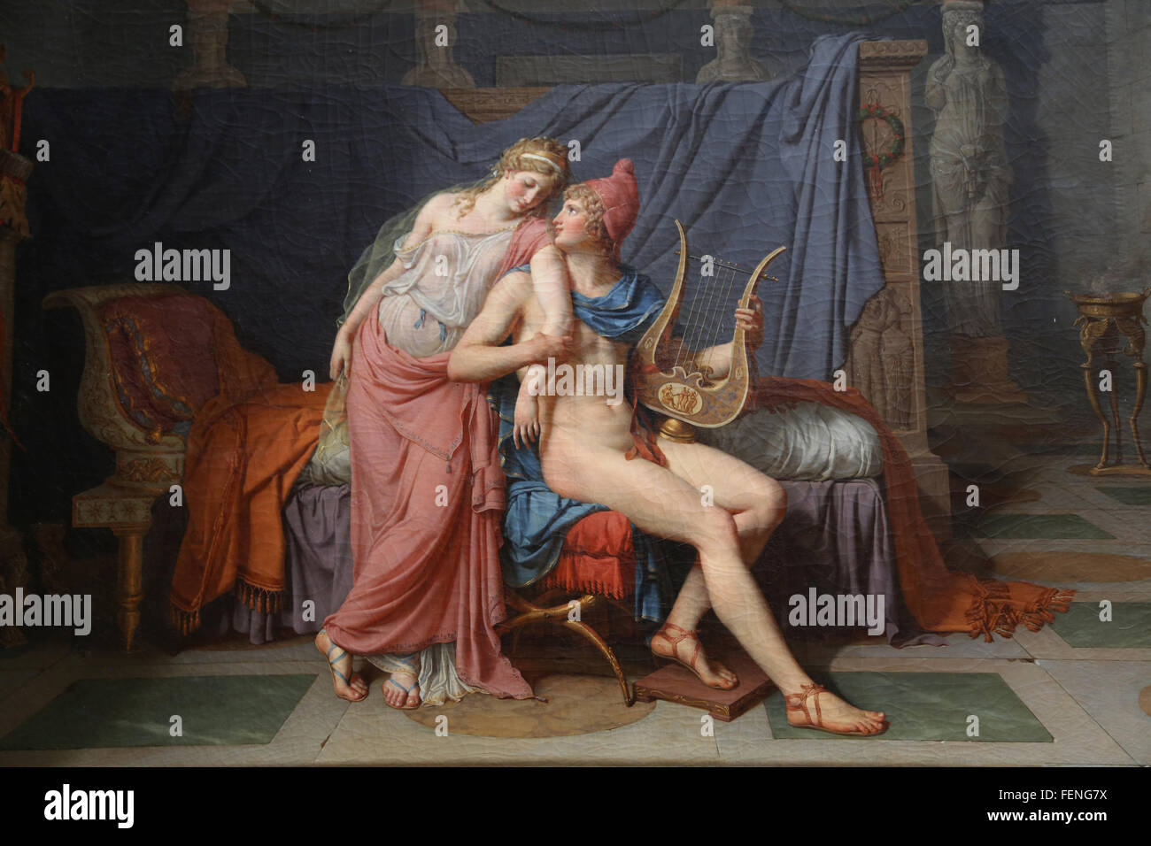 Die Liebe von Paris und Helena, 1788. Öl auf Leinwand. Von Jacques-Louis David (1748-1825). Neoklassizismus. Louvre-Museum. Paris. Stockfoto