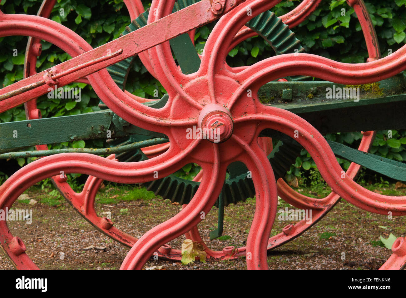 Landmaschinen das Museum of Farming Life bei Pitmedden Garden - in der Nähe von Ellon Aberdeenshire, Schottland. Stockfoto