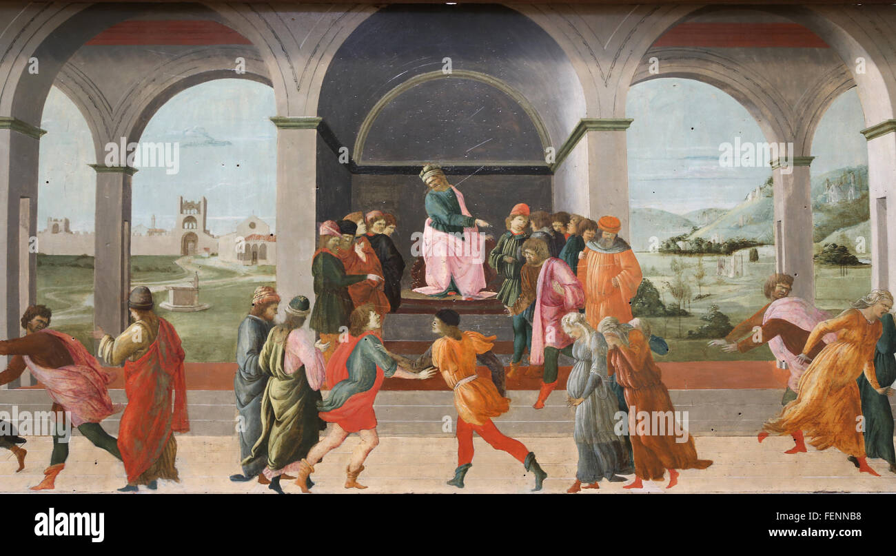 Geschichte von Virginia: von Filippo Lippi (1406-1469). Quattrocento. Louvre-Museum. Paris. Frankreich. Renaissance. Stockfoto