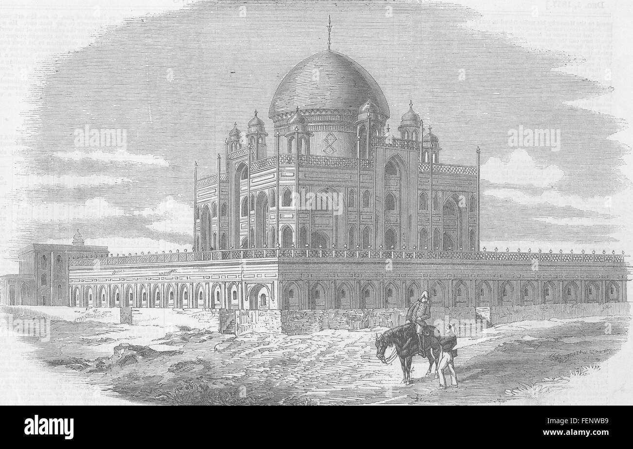 Indien-Grab von Kaiser Humayon 1857. Illustrierte London News Stockfoto