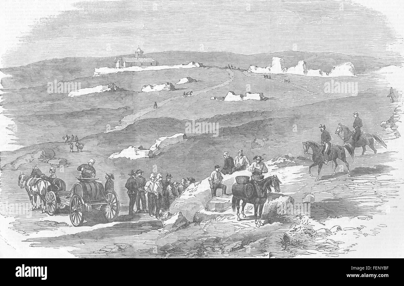 Italien-Kamara, das Winterquartier der piemontesischen Armee 1855. Illustrierte London News Stockfoto