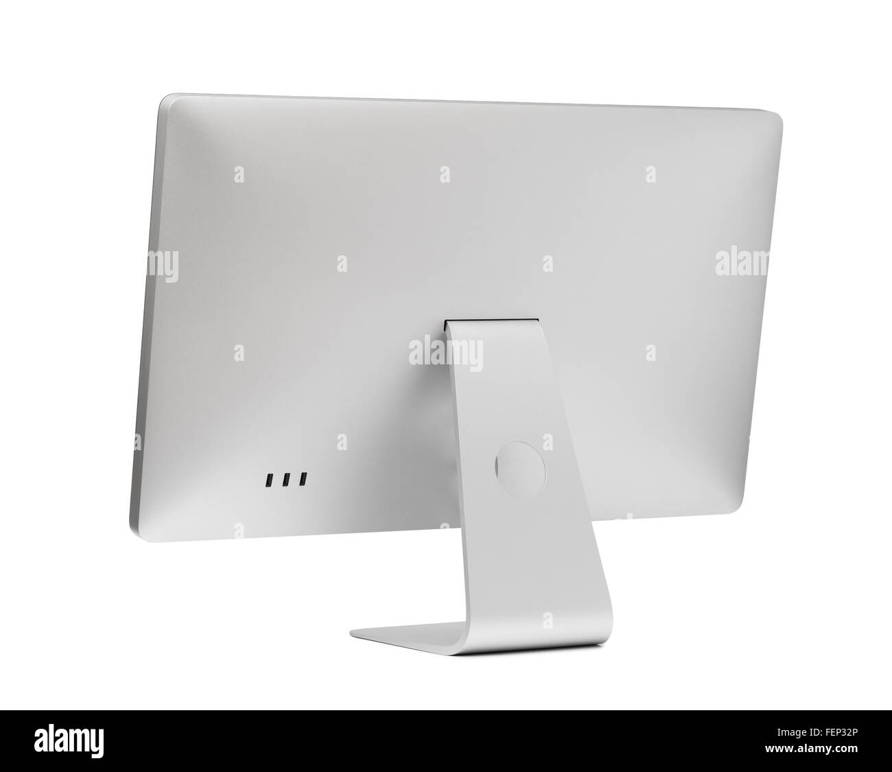 Computer-Display, Rückansicht, isoliert Stockfoto