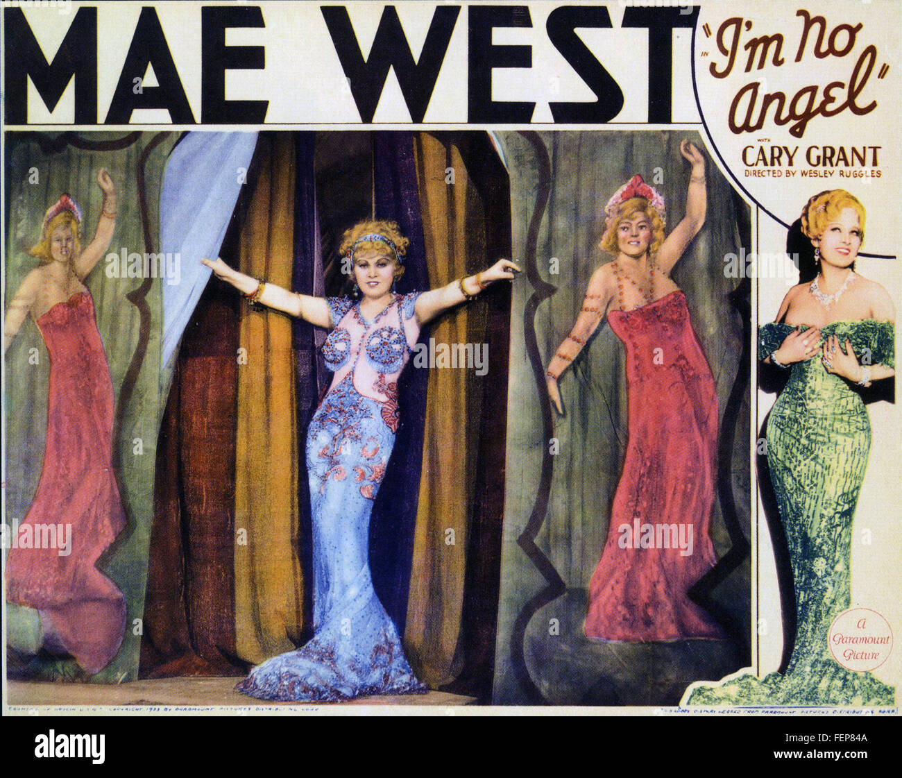 Ich bin kein Engel 1933 Paramount Pictures Film mit Mae West Stockfoto