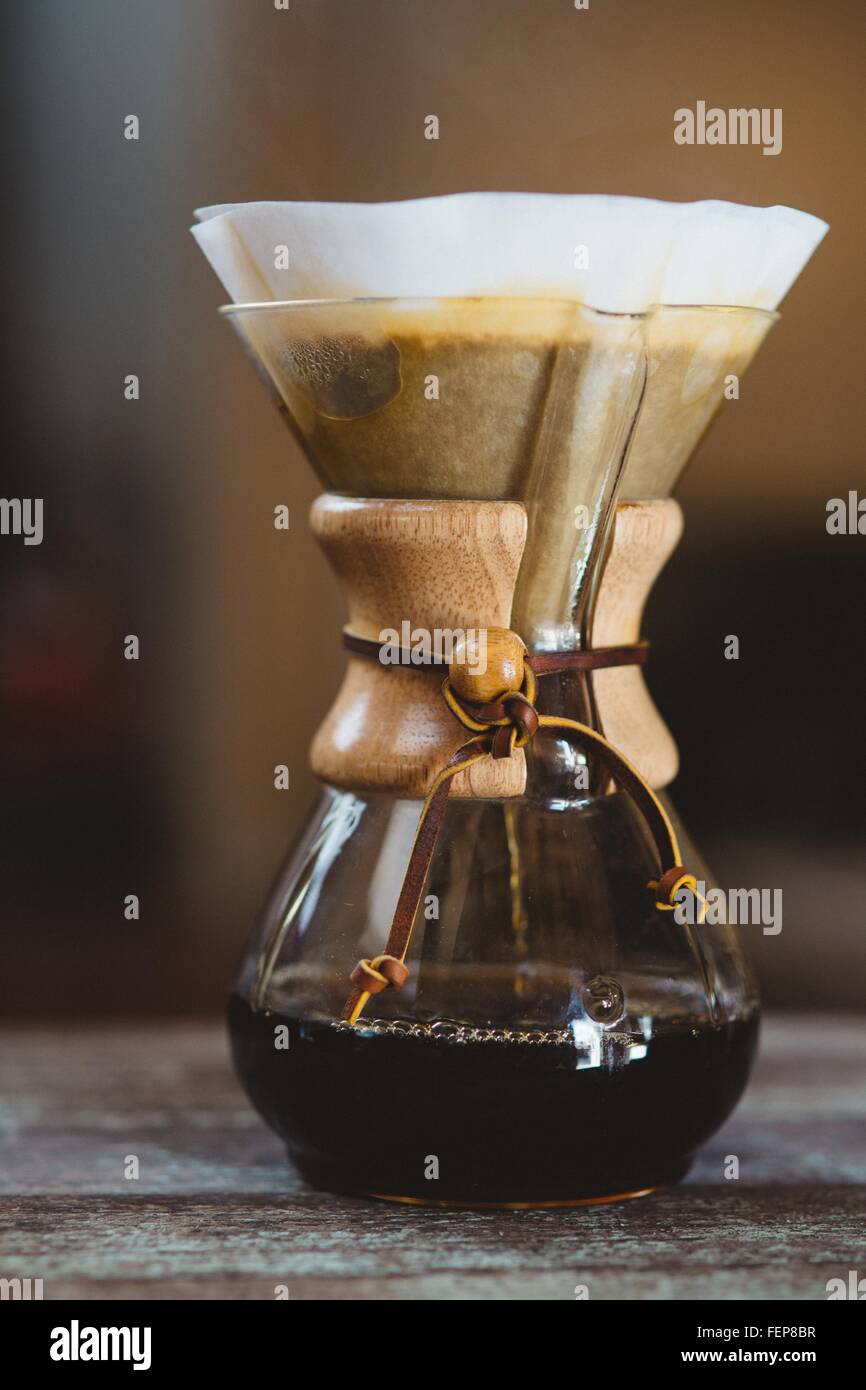 Filter-Kaffeemaschine, Stillleben Stockfoto