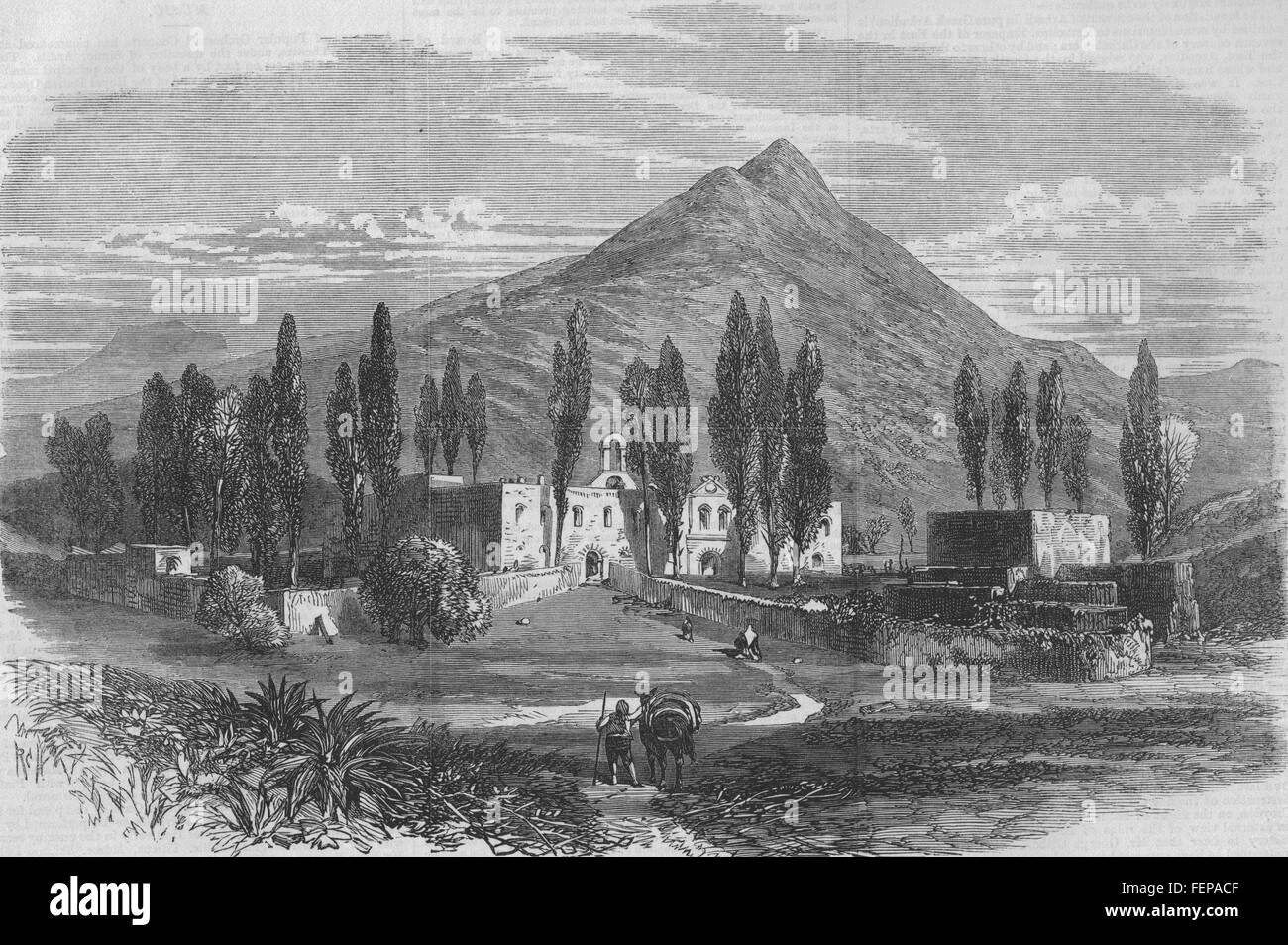 Kreta kretische Aufstand 1866-69 das Kloster Arkadi. Griechenland 1867. Illustrierte London News Stockfoto