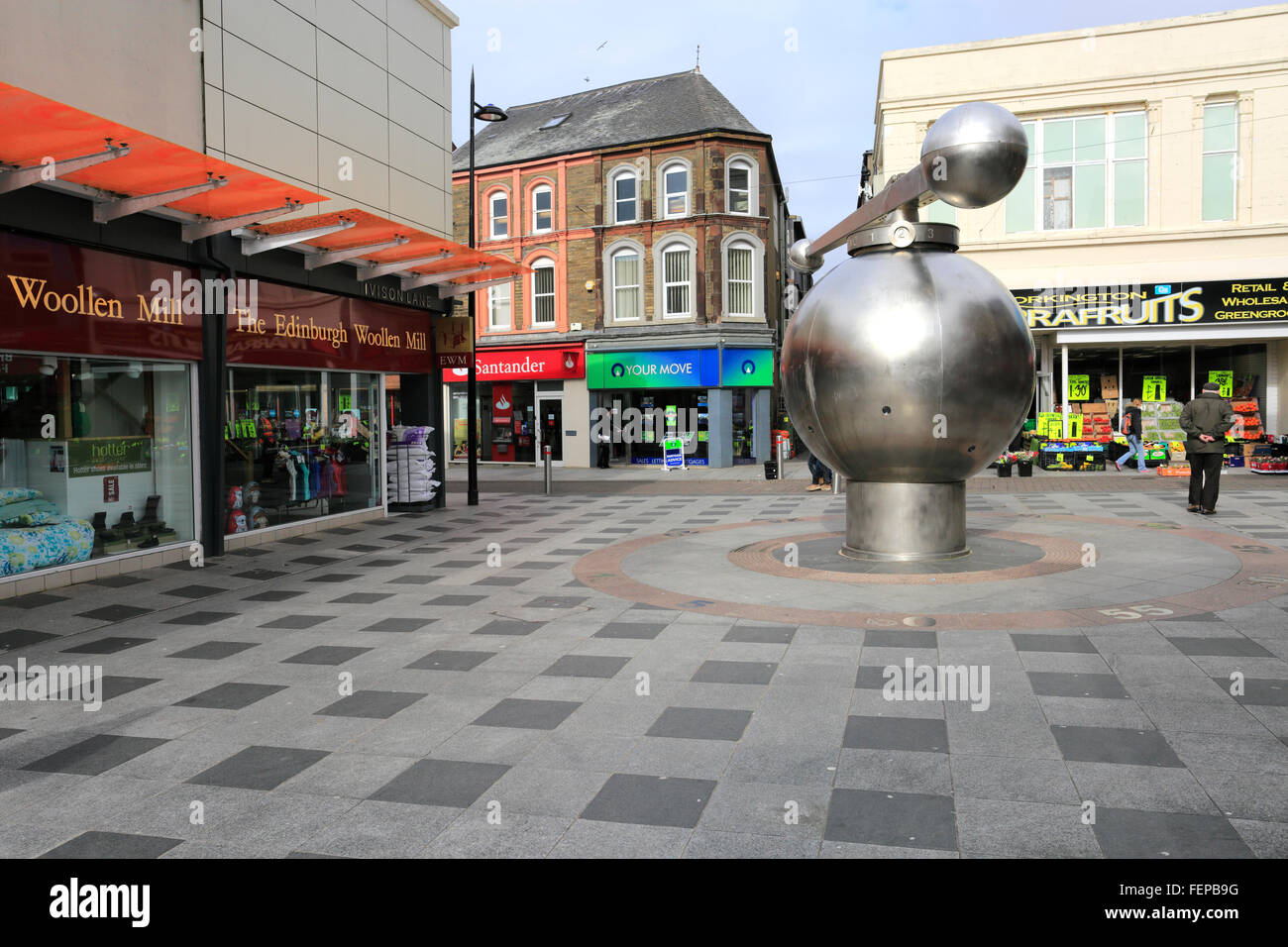 Finkle Street shopping Precinct, Workington Stadt, Grafschaft Allerdale, Cumbria, England, UK Stockfoto