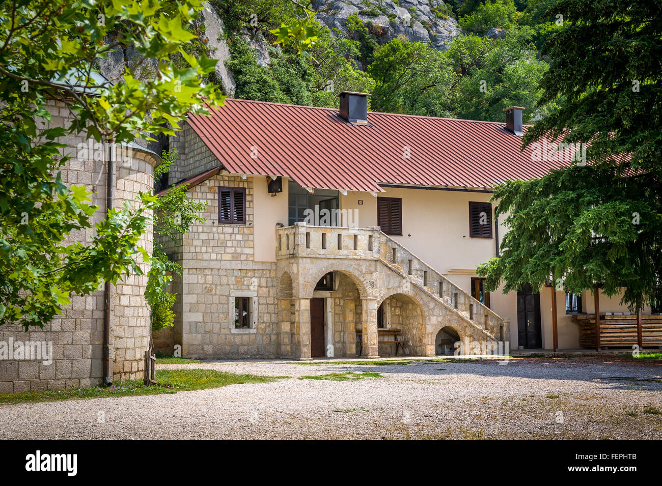 Ostrog Klostergebäude Stockfoto