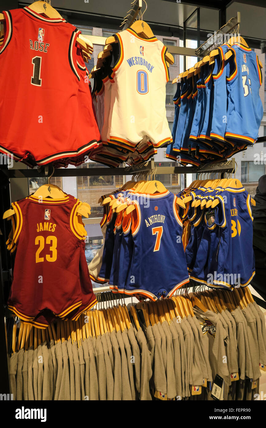 NBA-Flagship-Store, 545 Fifth Avenue, New York Stockfoto