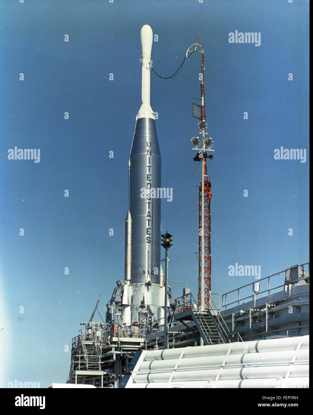 Atlas-91-D-Details-Rakete 91DABLE bei AMR; Anlage 12 Stockfoto