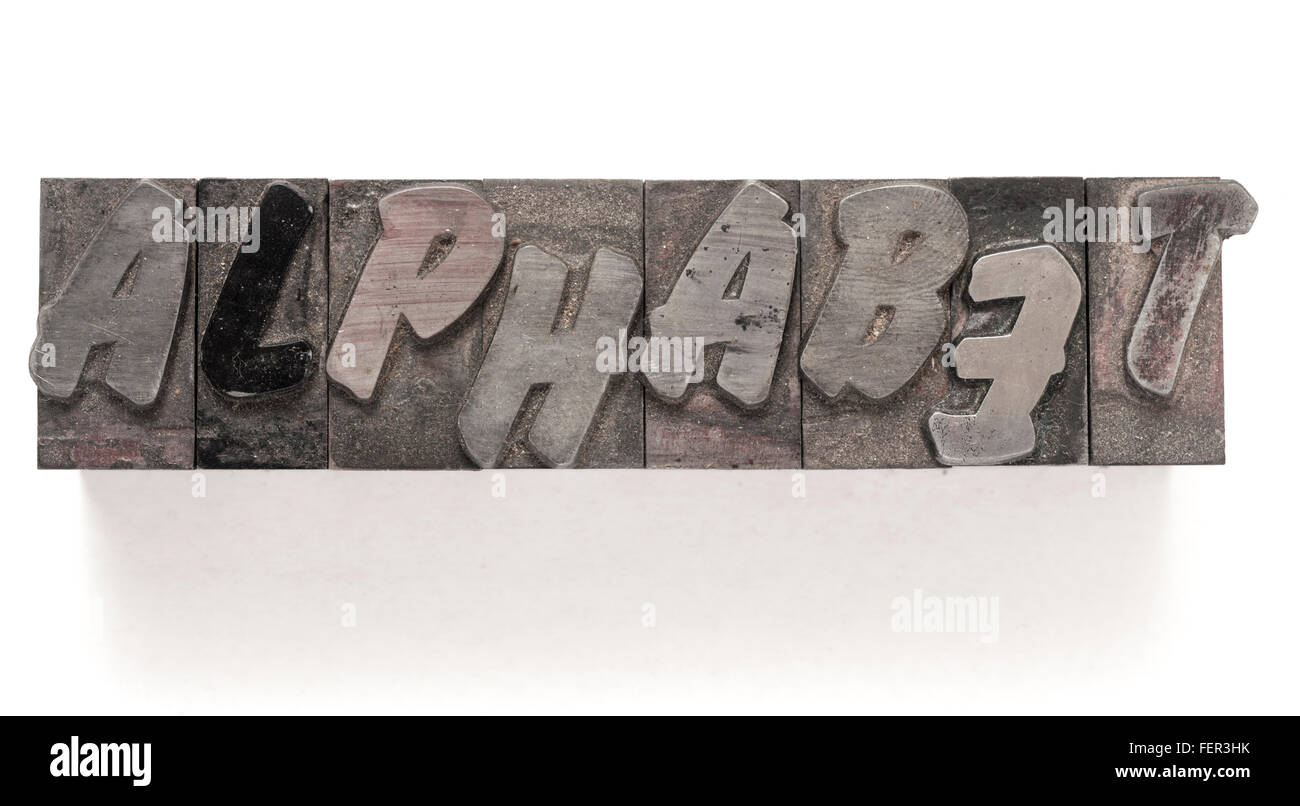 Die Muttergesellschaft von Google, in dieser Foto-Abbildung auf Dienstag, 2. Februar 2016 buchstabiert Buchdruck Typ "Alphabet".  Alphabet bestanden Apple das wertvollste Unternehmen in den USA nach Aktie sprang nach Alphabet reporting der Ergebnisse des vierten Quartals. (© Richard B. Levine) Stockfoto