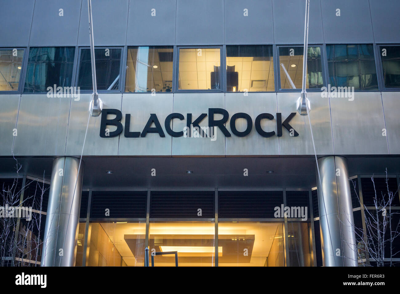 Der Hauptsitz in New York von der BlackRock Investment Management Unternehmen auf Freitag, 5. Februar 2016. (© Richard B. Levine) Stockfoto