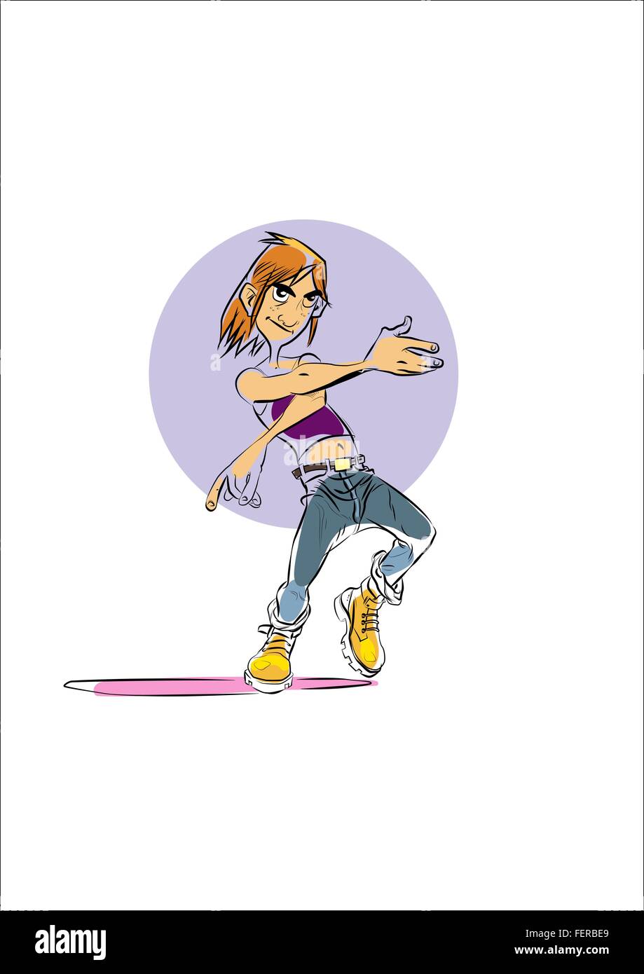 Moderne Tänzerin junge Stock Vektor