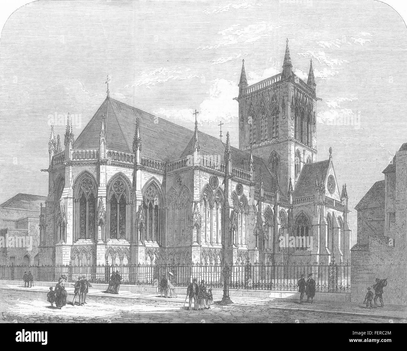 Die neue Kapelle des St. Johns College in CAMBRIDGE. Cambridgeshire 1869. Illustrierte London News Stockfoto