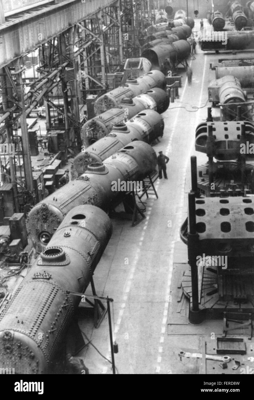 Reparatur von Lokomotiven in Scotswood Werke Reparatur Lokomotiven in Scotswood Werke Stockfoto