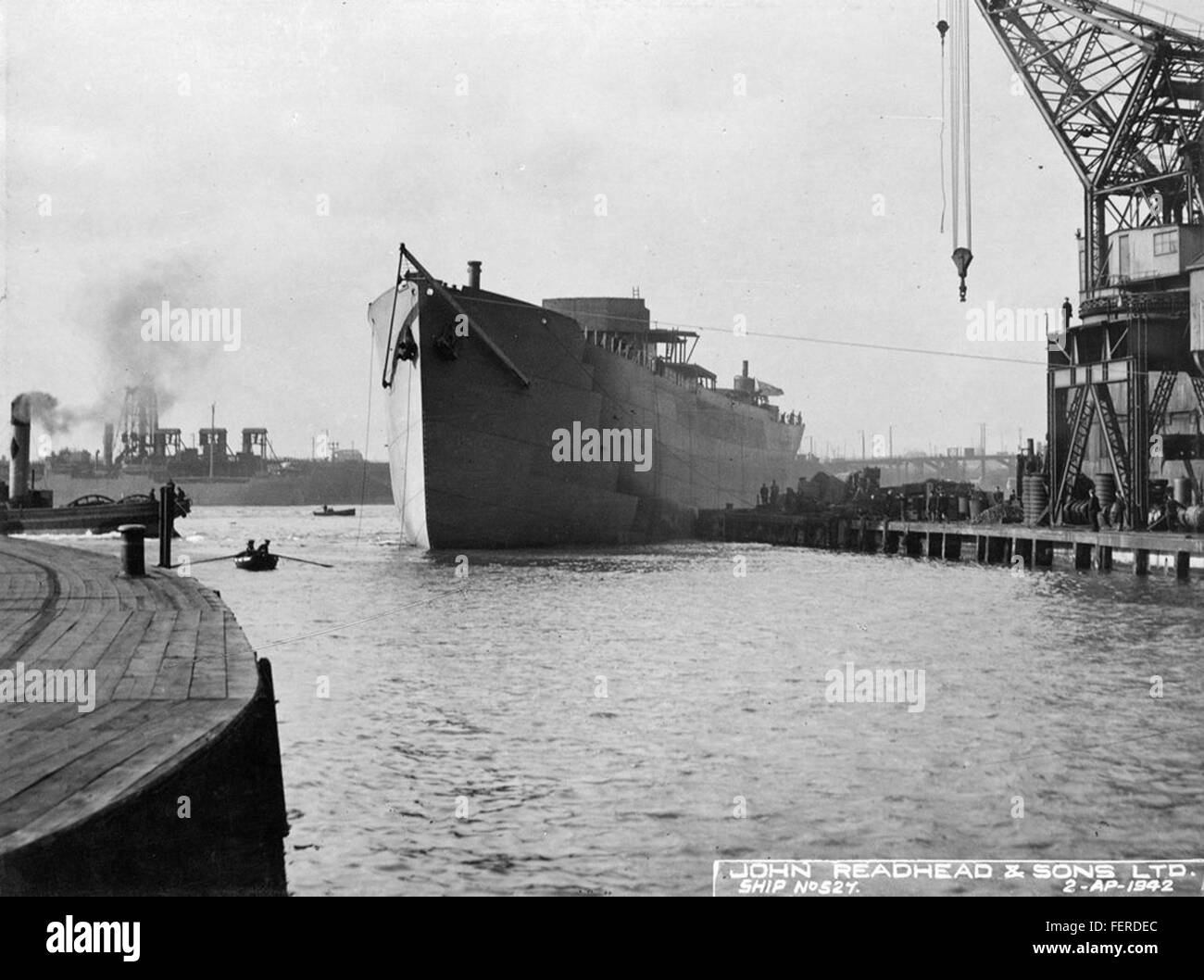 "Empire Clough" mit dem Anschlussstück, Kai Abschleppen Towing Empire Clough mit dem Anschlussstück, Kai Stockfoto