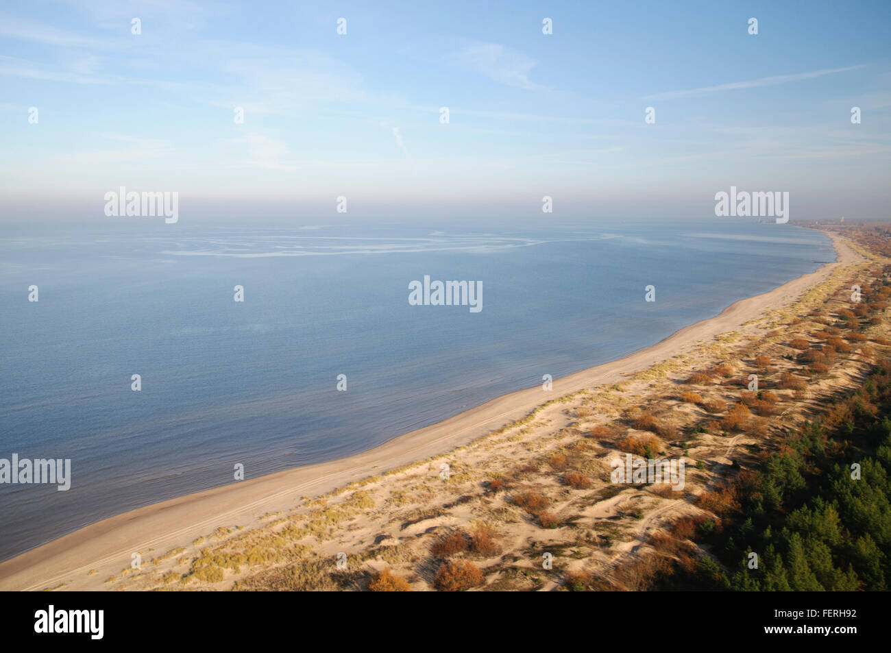Die Sandstrände der Ostsee Küste, Golf von Riga Stockfoto