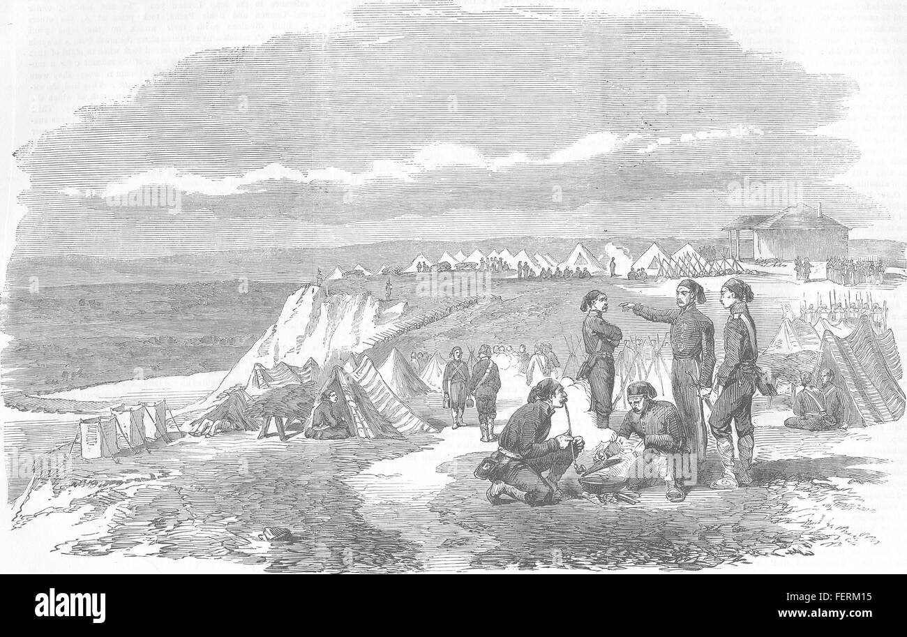 Rumänien das Lager am Slodobzia 1854. Illustrierte London News Stockfoto