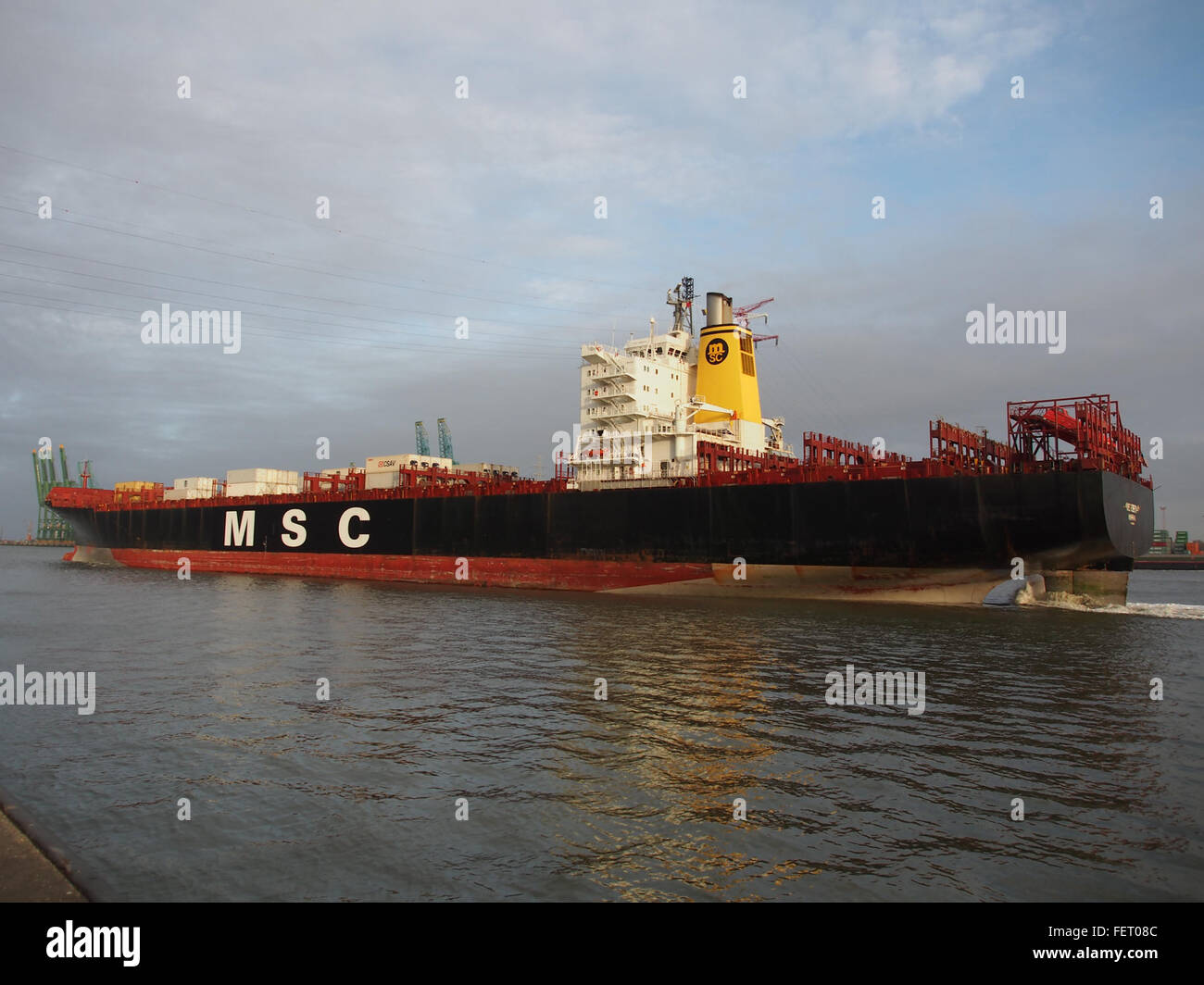 MSC Roberta (Schiff, 1993), IMO 9038907, Hafen von Antwerpen, Belgien pic10 Stockfoto
