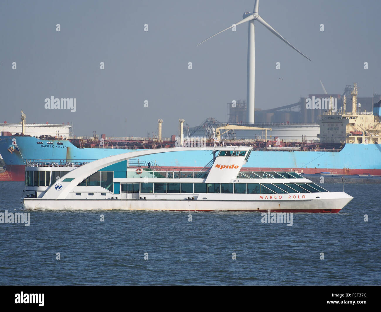 Marco Polo (Schiff, 1995) ENI 02322114 Hafen von Rotterdam Stockfoto