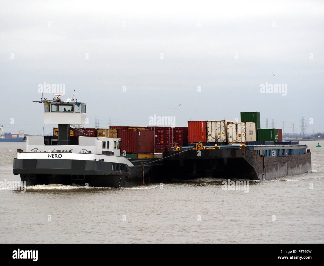 Nero (Schiff, 2006) ENI 02326738 & Ortega 5 ENI 06004313 Hafen von Antwerpen pic2 Stockfoto