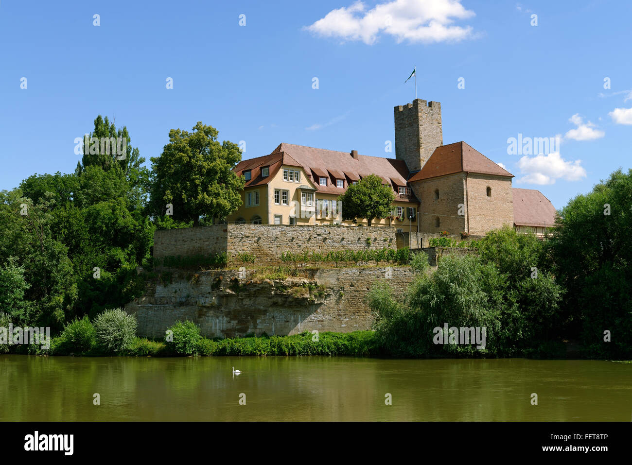 Ehemaliges Schloss, heute Rathaus, Lauffen am Neckar, Baden-Württemberg, Deutschland Stockfoto