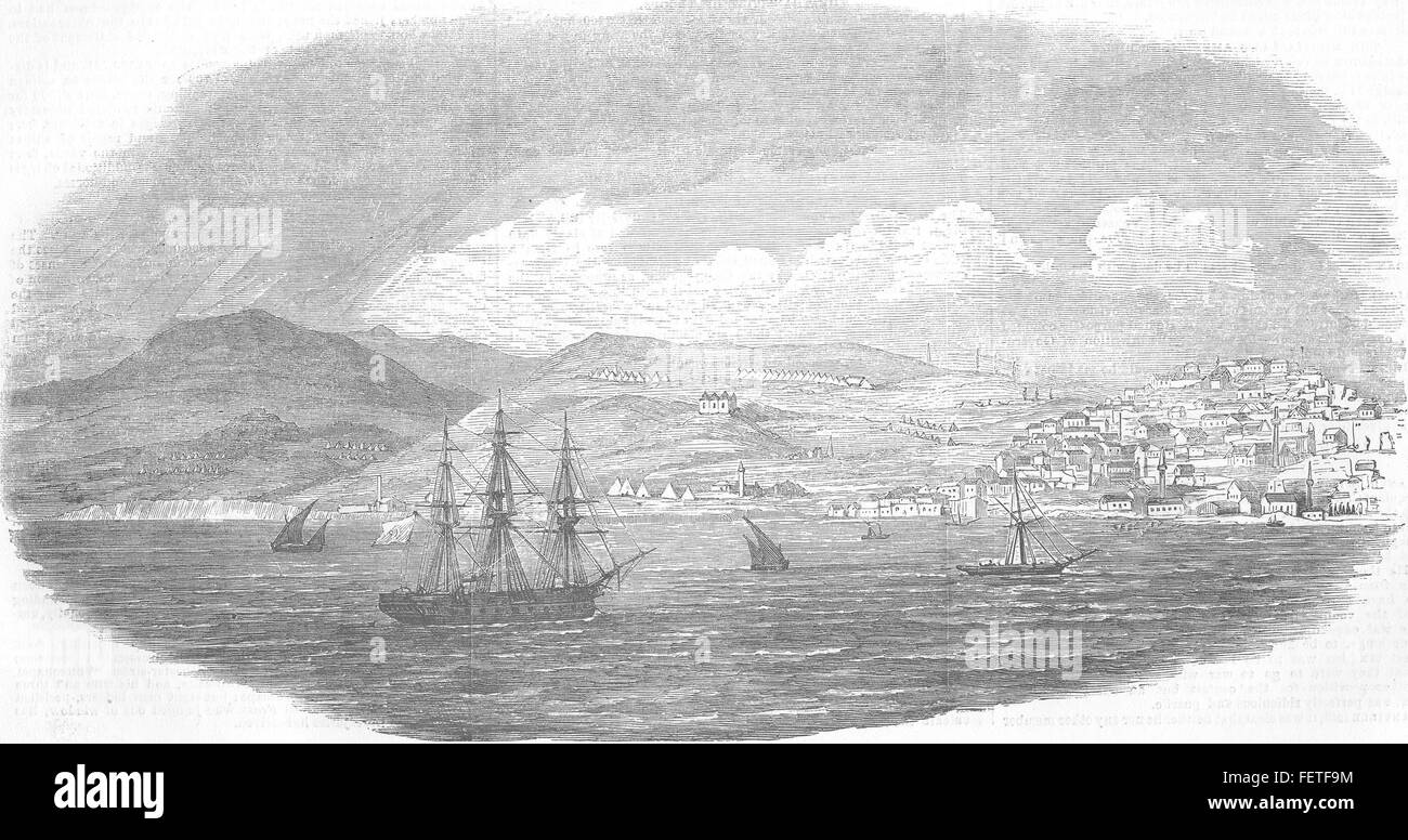 Türkei die Alliierten Truppen lagerten bei Gallipoli 1854. Illustrierte London News Stockfoto