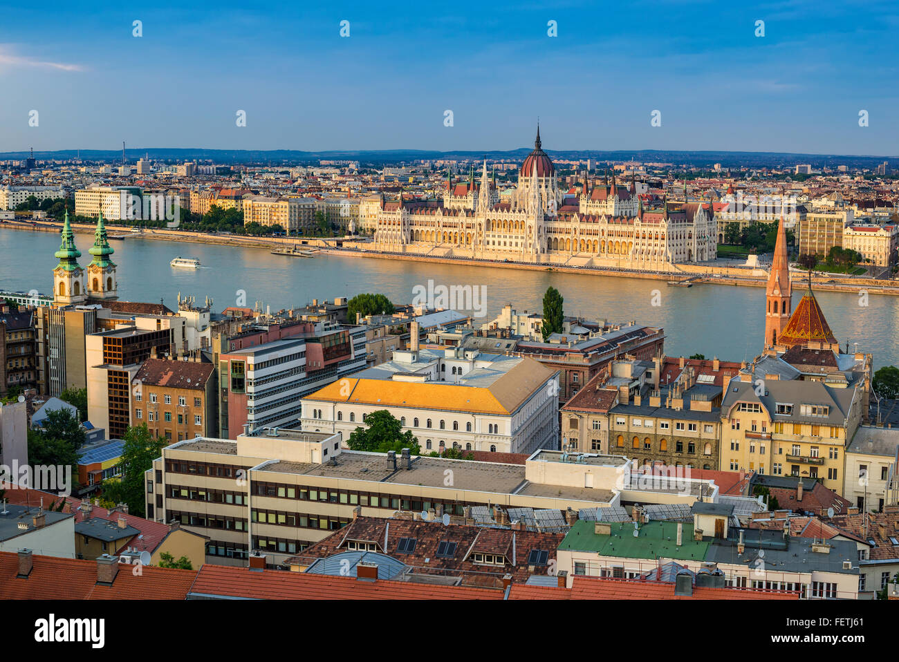 Skyline der Stadt Budapest, Budapest, Ungarn Stockfoto